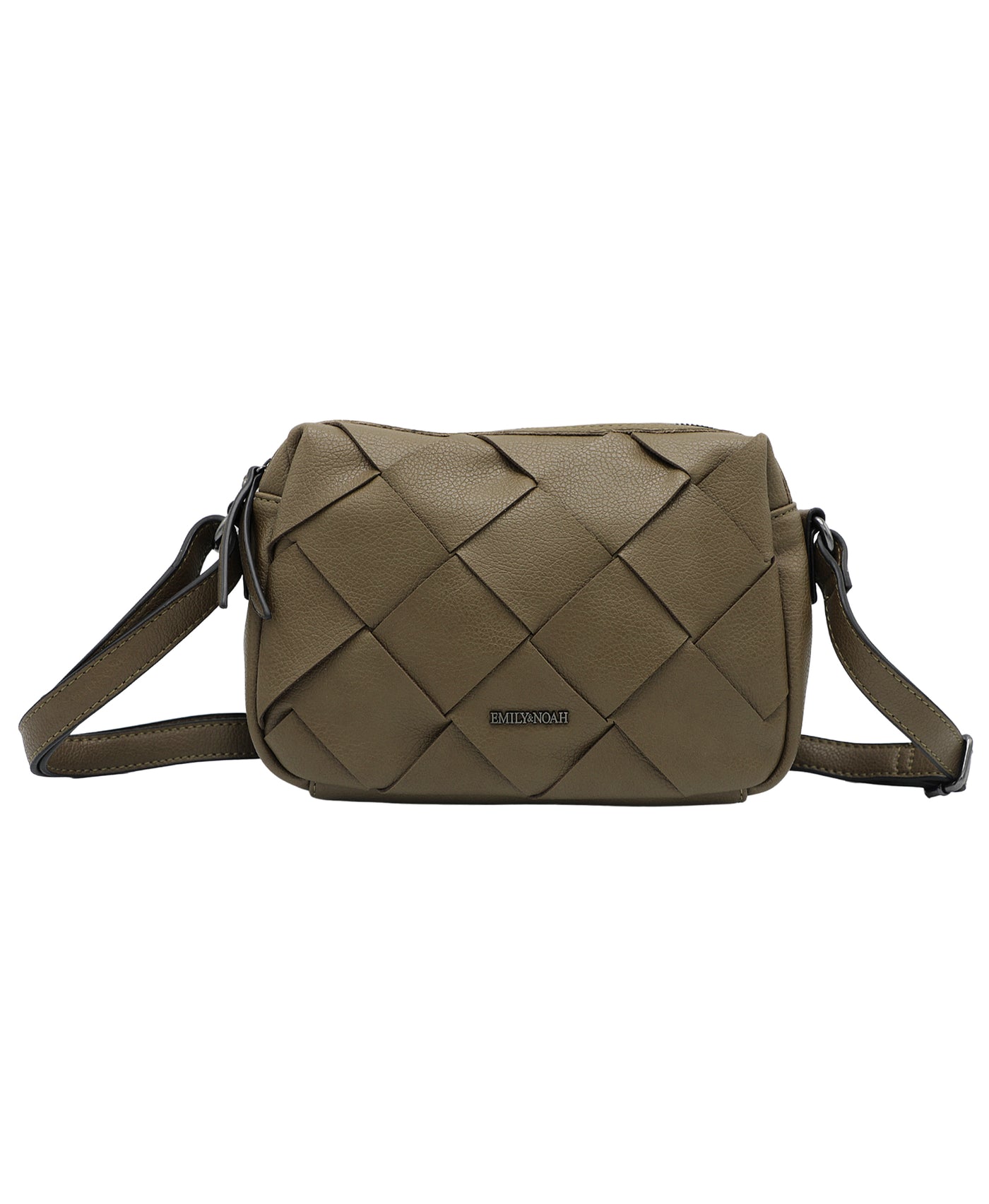 Woven Vegan Leather Crossbody Bag image 1