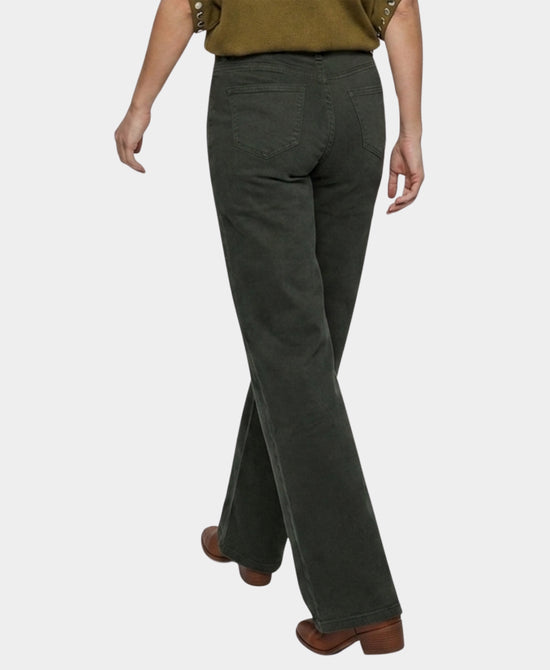 
Wide Leg Jeans in DEEP OLIVE view 2