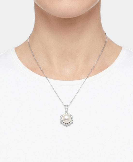 Sterling Silver Pearl Pendant Necklace view 1