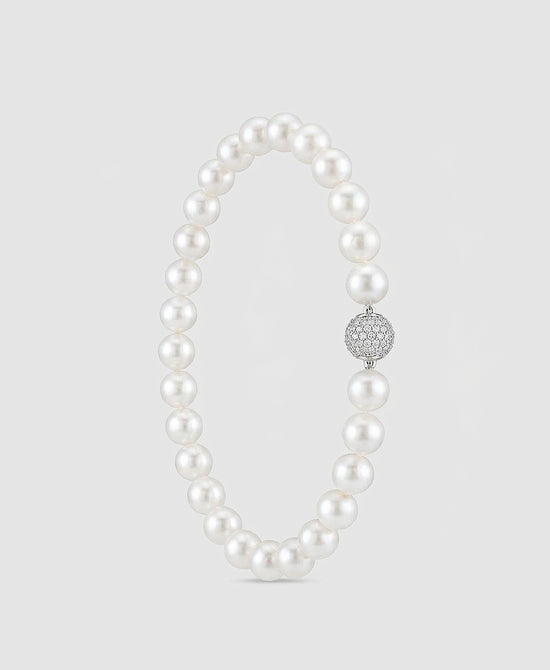
Fresh Water Pearl Bracelet in WHITE view 2