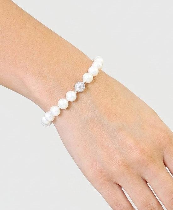 
Fresh Water Pearl Bracelet in WHITE view 1