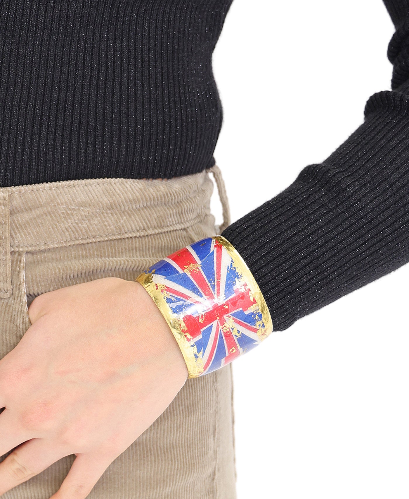 Handmade London Flag Cuff Bracelet view 1