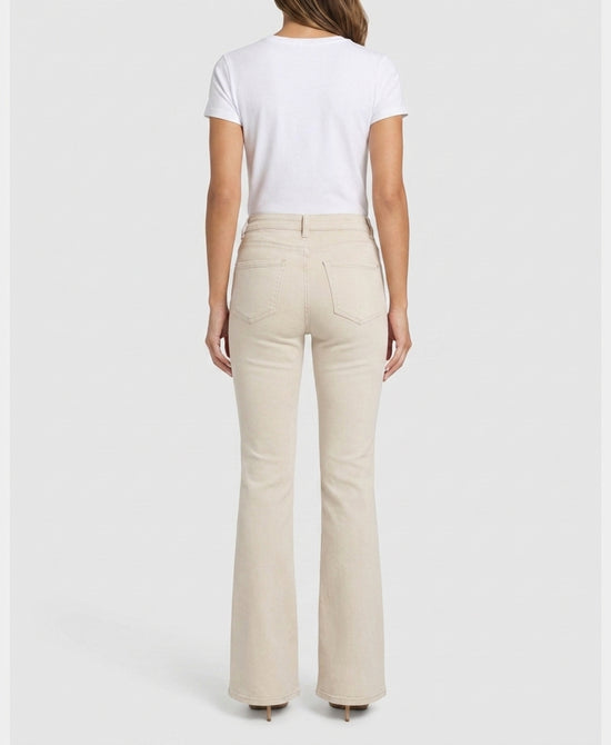 
Flare Jeans w/ Raw Edge in BEIGE view 2