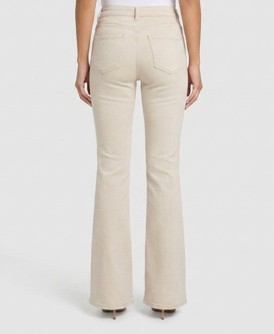 
Flare Jeans w/ Raw Edge in BEIGE view 2
