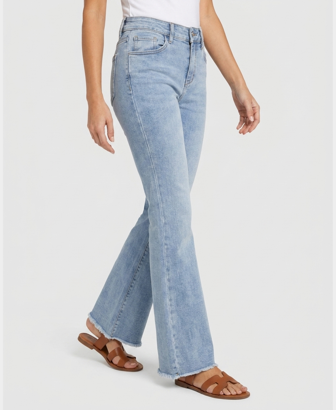 Flare Jeans w/ Raw Edge – FOX'S - Online