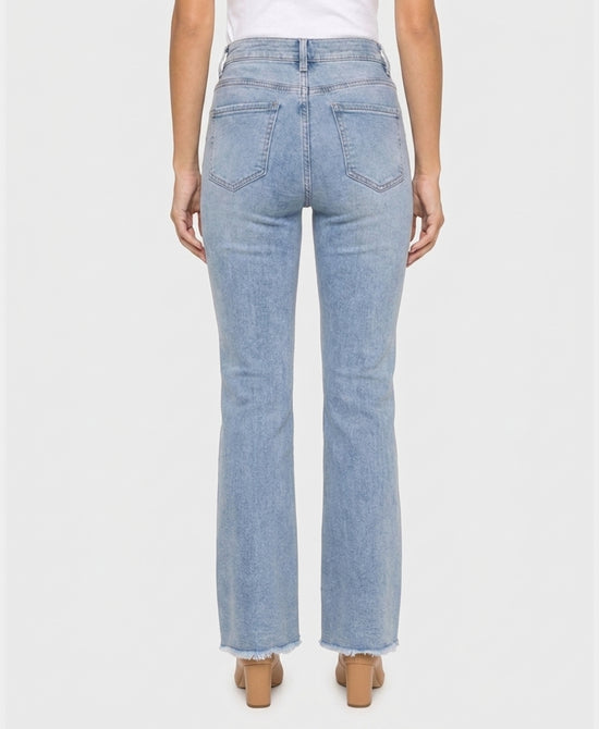 
Flare Jeans w/ Raw Edge in LIGHT WASH view 2