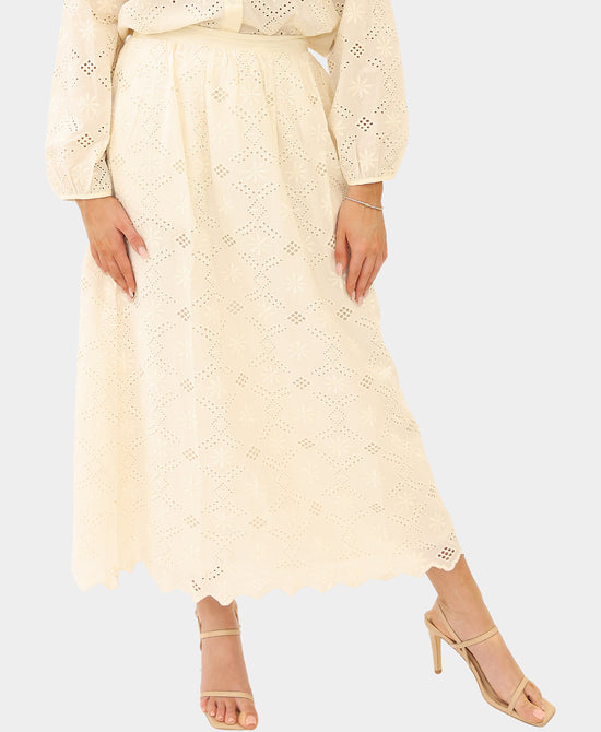 Eyelet Midi Skirt view 1