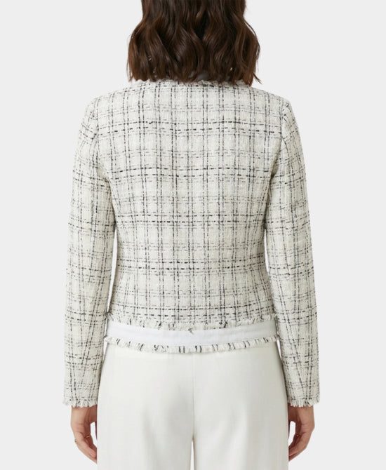 Tweed Jacket w/ Denim Trim view 2