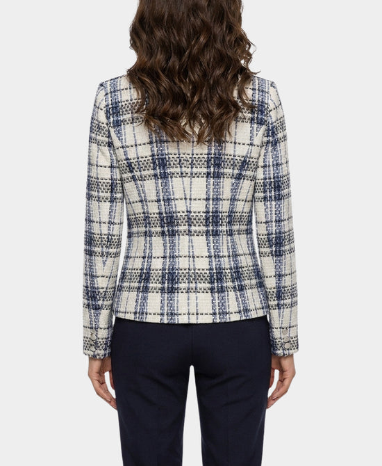 
Tweed Blazer in BLUE/WHITE view 2