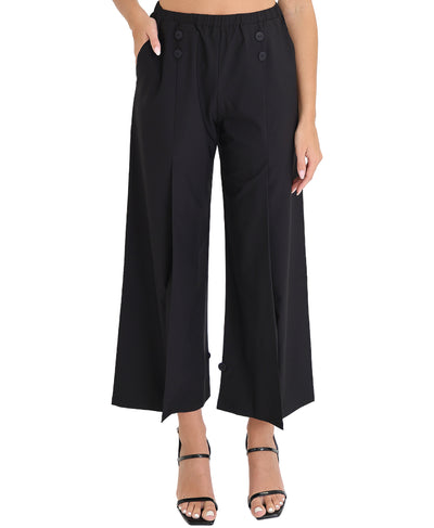 Wide Leg Pants w/ Buttons image 1