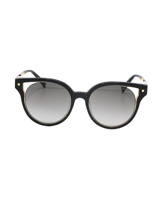 Round Cat Eye Cutout Sunglasses view 1