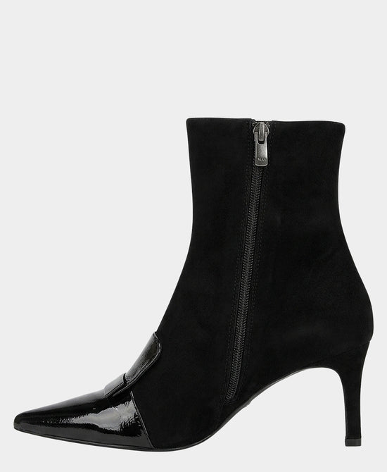
Suede & Patent Leather Bootie in BLACK view 2