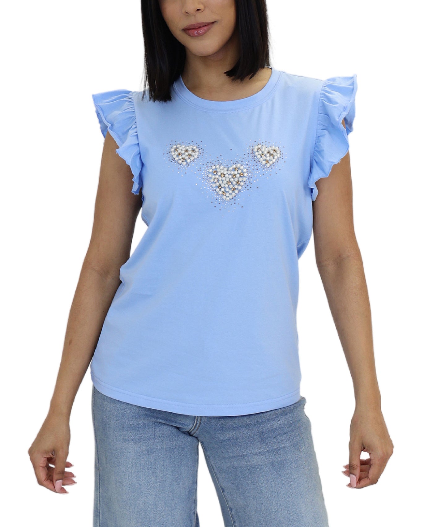 Heart Tee w/ Pearls view 1