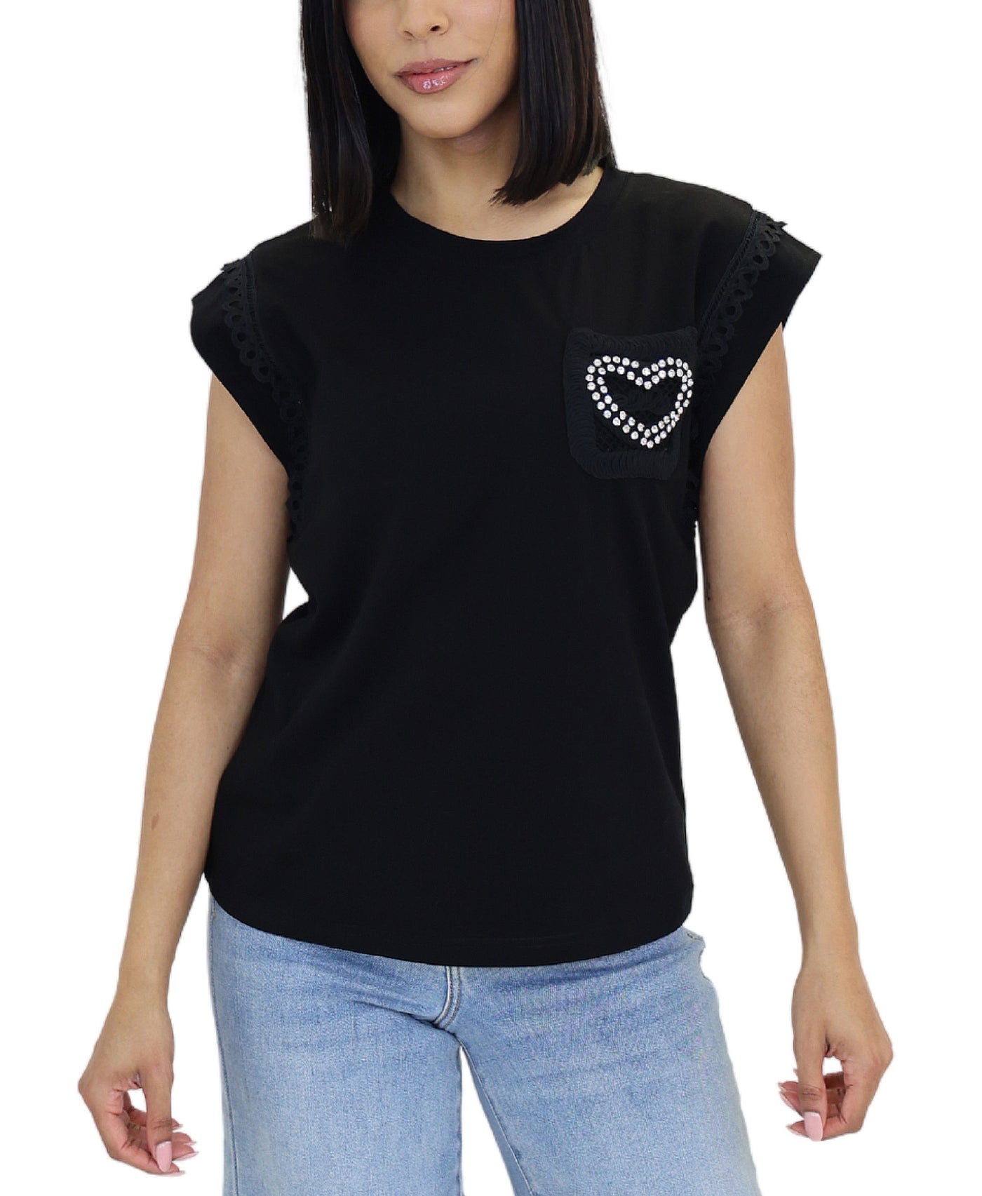 Heart Tee w/ Rhinestones view 1