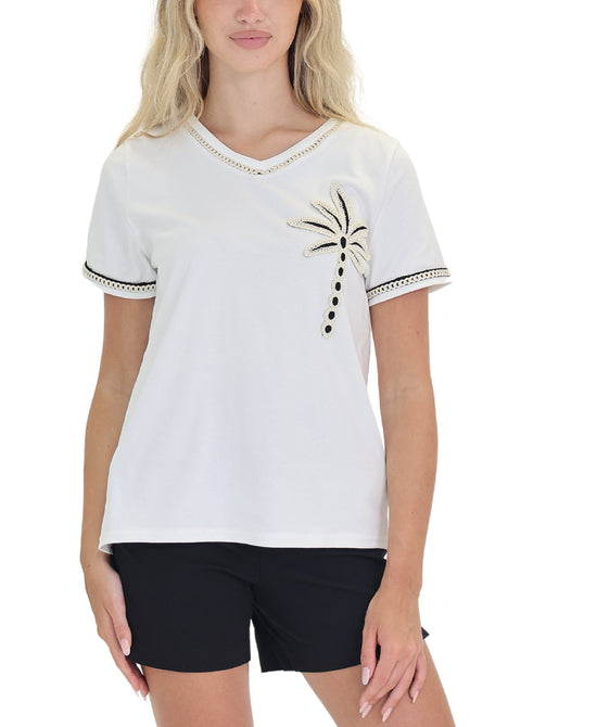 Embroidered Palm Tree Tee view 