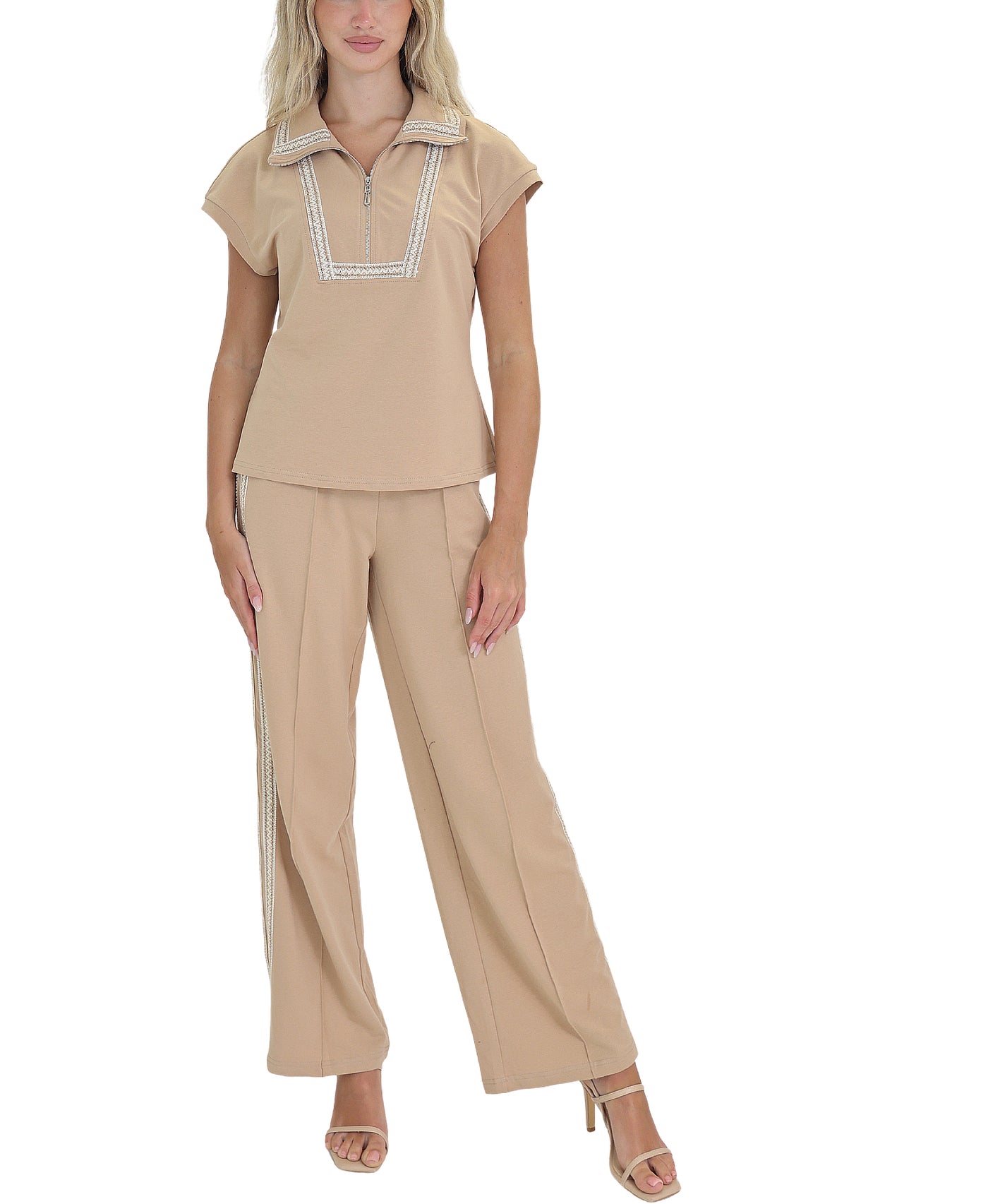 Crochet Trim Top & Pant Set - 2 Pc Set view 1