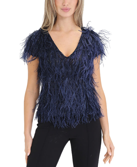 Feather Trim Blouse view 