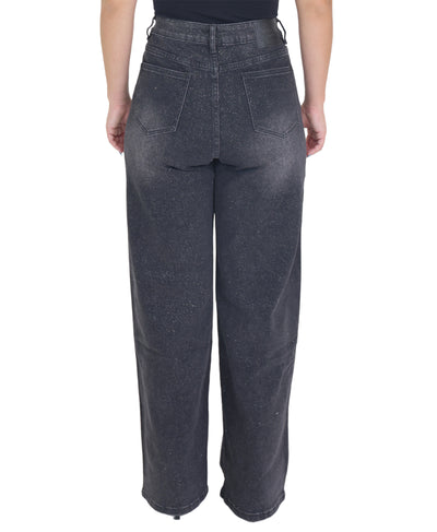 Wide Leg Jeans w/ Shimmer Detail image 2