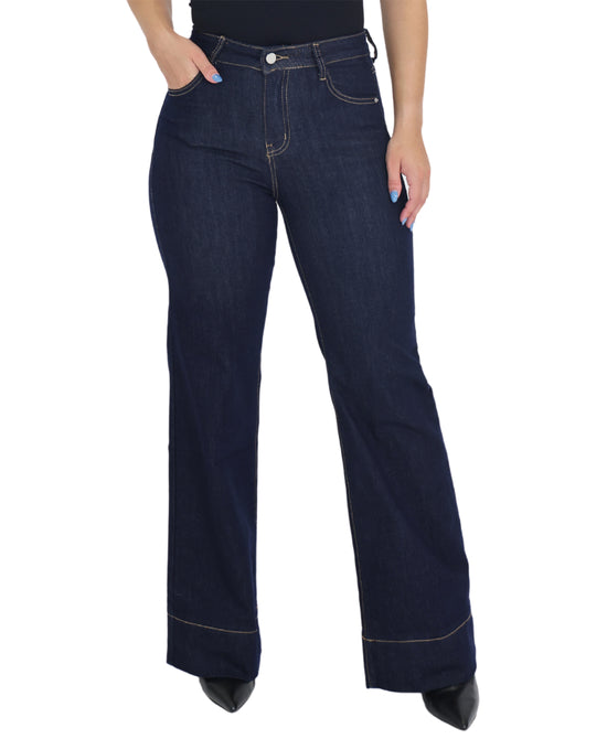 Wide Leg Jeans w/ Contrast Seam view 