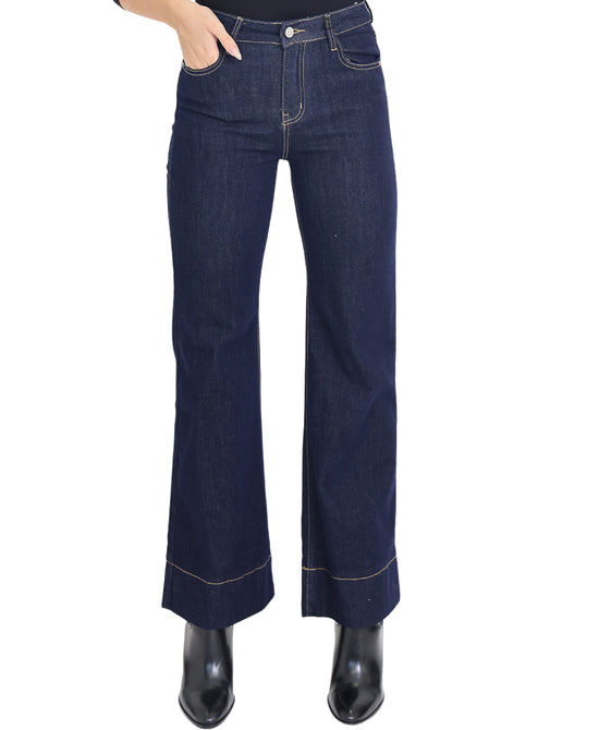 Wide Leg Jeans w/ Contrast Seam view 
