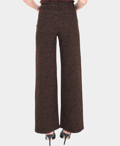 Leopard Print Wide Leg Jeans image 2
