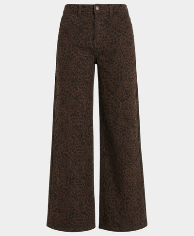 Leopard Print Wide Leg Jeans image 3