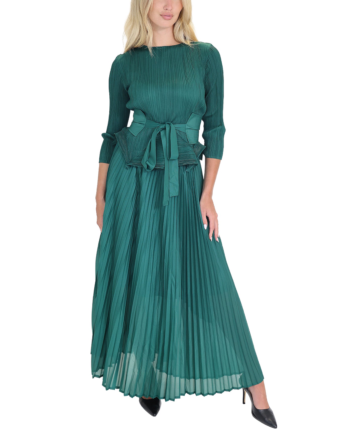 Crinkle Top & Pleated Skirt Set - 2 Pc Set view 1