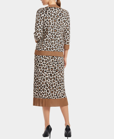 Leopard Plisse Top & Skirt Set - 2 Pc Set image 2