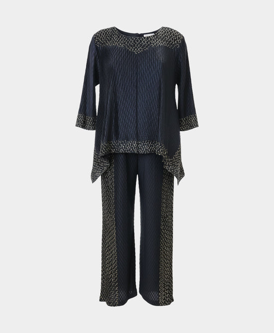 Crinkle  Hanky Hem Top & Pants Set - 2 Pc Set view 