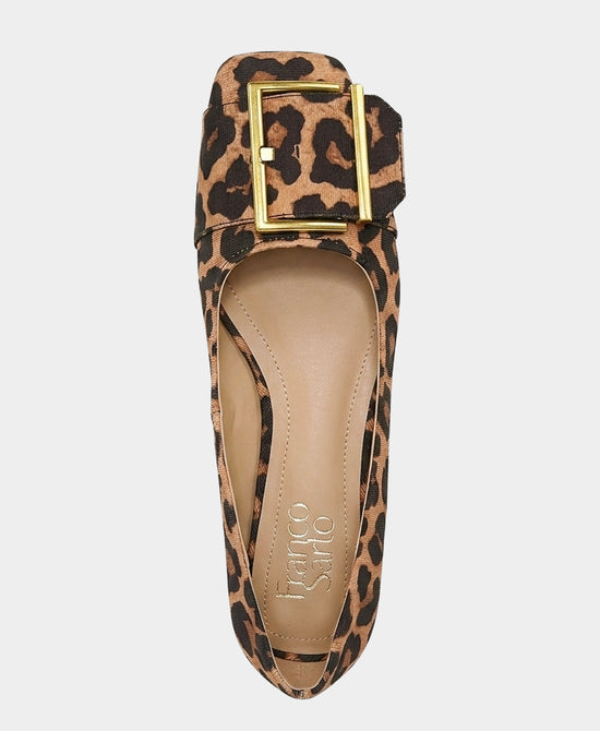
Animal Print Buckle Ballet Flat in CAMEL/BLACK view 2