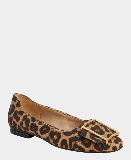 
Animal Print Buckle Ballet Flat in CAMEL/BLACK view 1