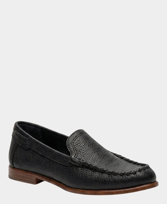 
Leather Whipstitched Loafer in BLACK view 1