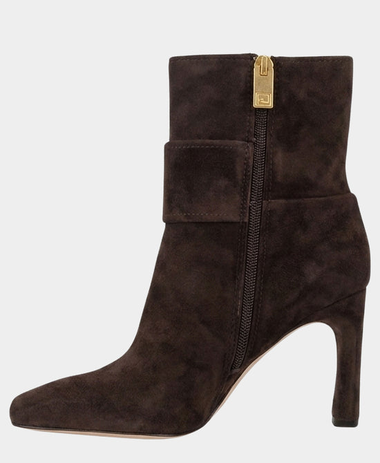 
Faux Suede Buckle Boot in DARK BROWN view 2