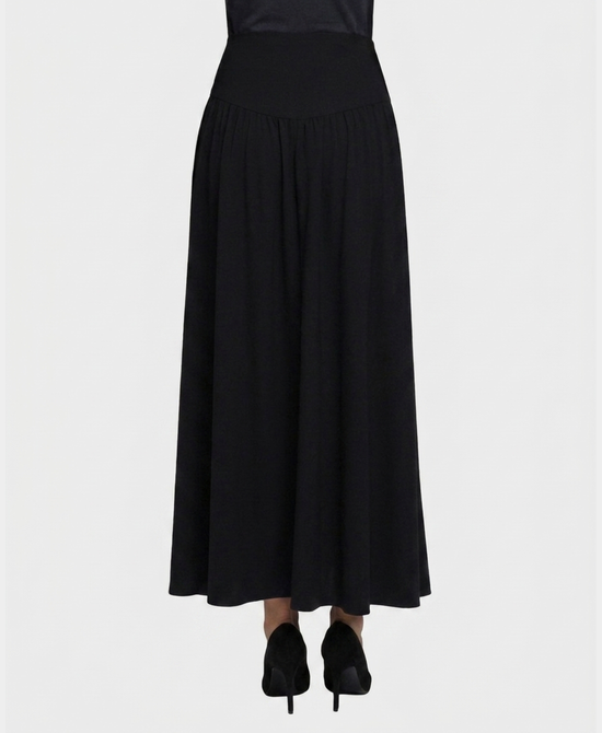 
Drop Waist Maxi Skirt in BLACK view 2