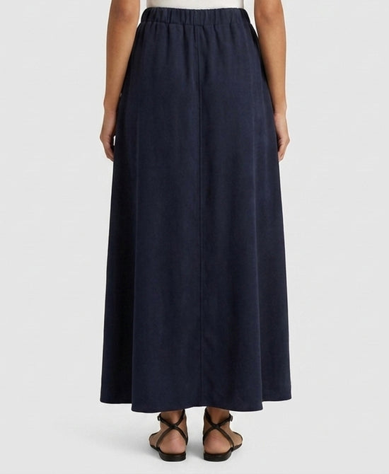
Faux Suede Maxi Skirt in NAVY view 2
