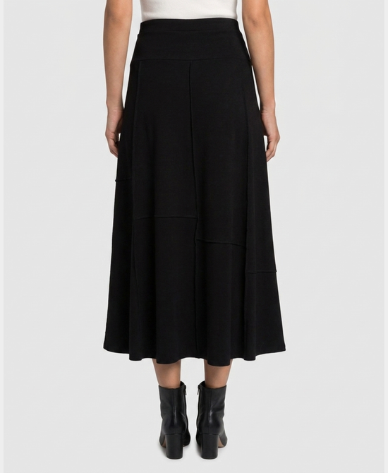 
Seamed Maxi Skirt in BLACK view 2