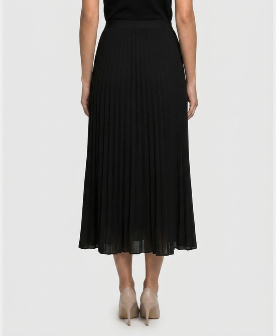 
Pleated Midi Skirt in BLACK view 2