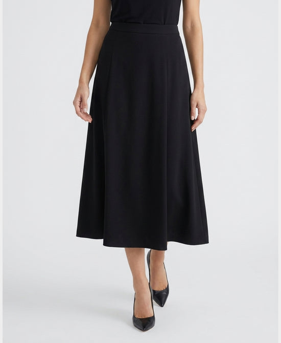 
Solid Maxi Skirt in BLACK view 1