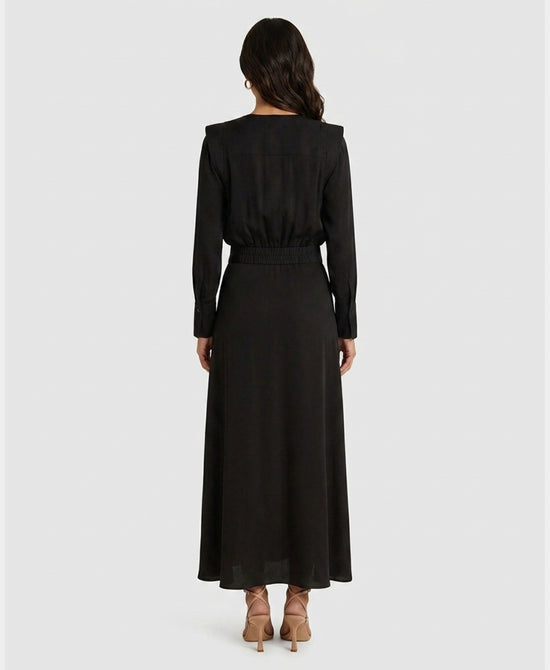 
Blouse & Maxi Skirt Set- 2 Pc Set in BLACK view 2