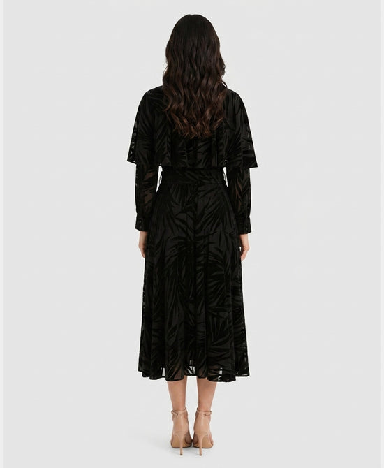 
Burnout Velvet Maxi Dress in BLK view 2