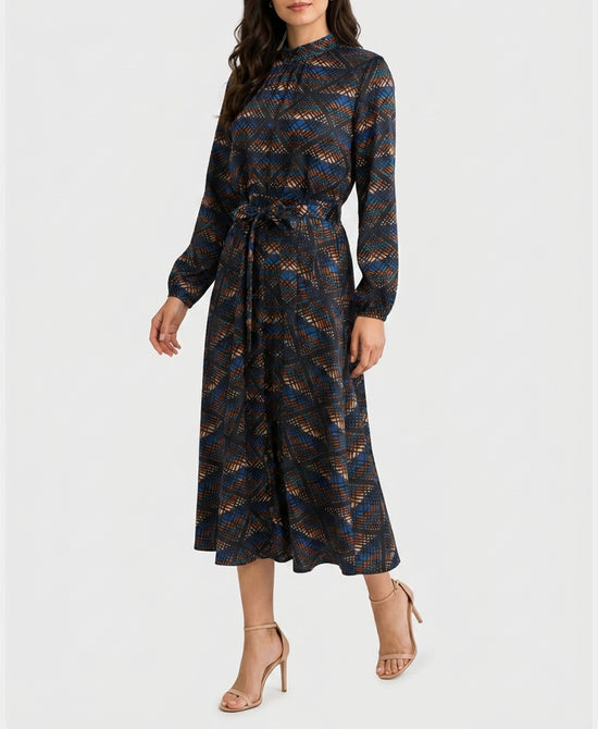
Geo Print Dress in BLACK MULTI view 1