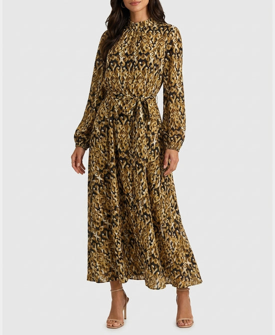 
Print Maxi Dress in BLACK/MUSTARD view 1