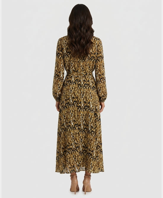 
Print Maxi Dress in BLACK/MUSTARD view 2