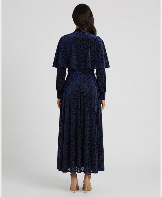 
Burnout Velvet Maxi Dress in NAVY view 2