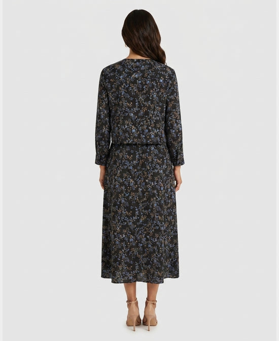 
Print Maxi Dress in BLACK MULTI view 2