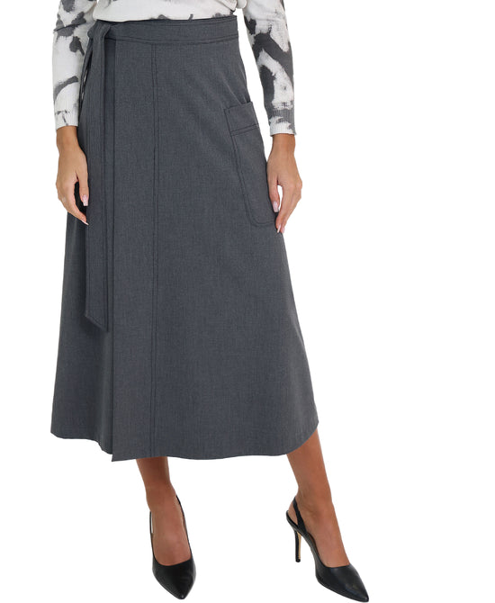 Solid Midi Skirt view 