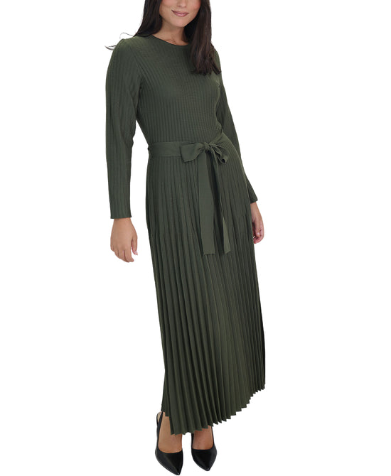 Pleated Knit Maxi Dress view 