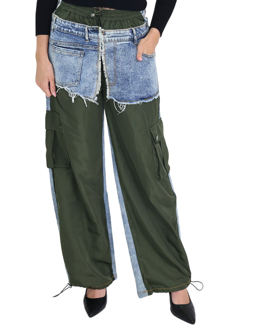 Jogger w/ Denim Trim view 