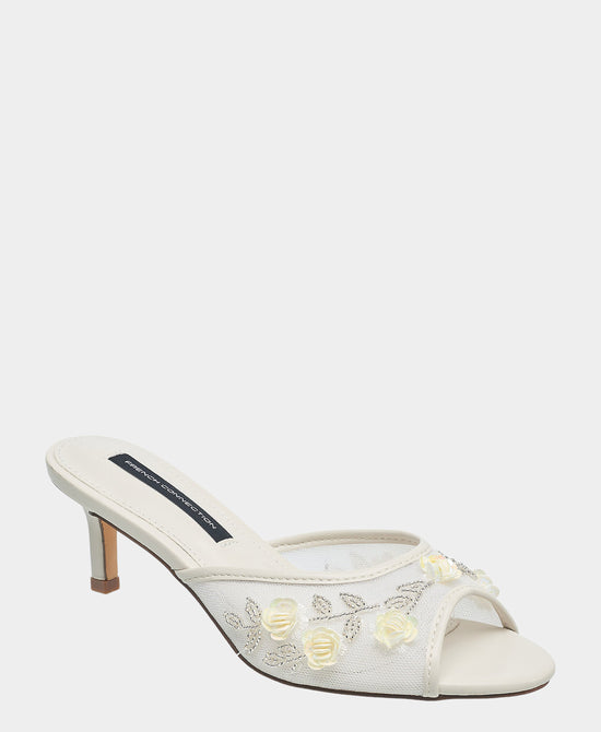 Mesh Sequin & Beaded Heeled Sandal view 1