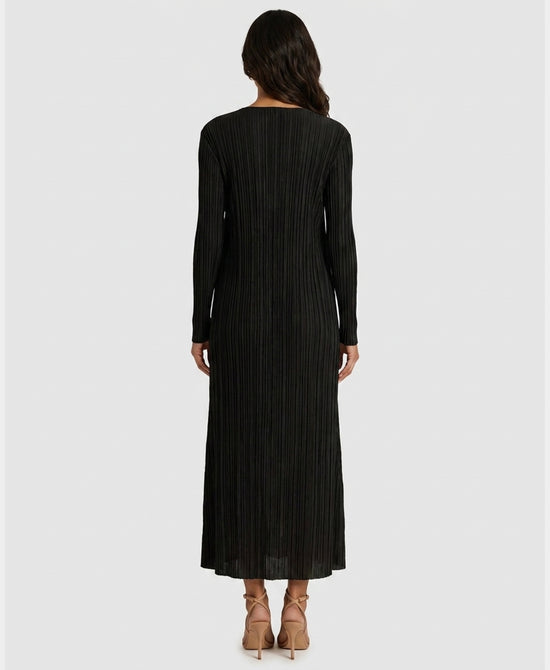 
Plisse Maxi Dress in BLACK view 2